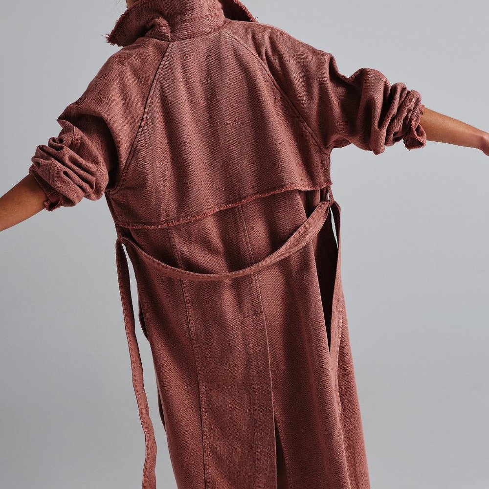 New! FREE PEOPLE  100% Cotton Trench Coat